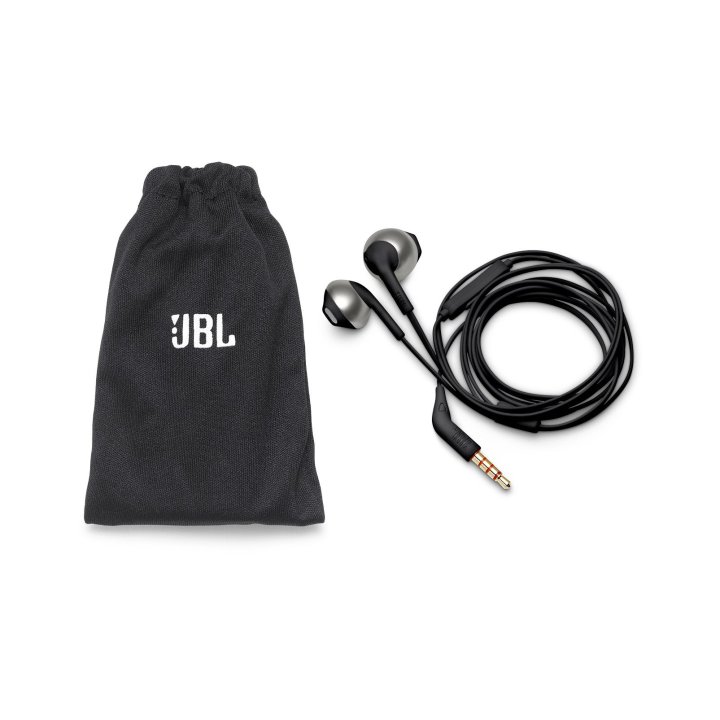 Auricular Intrauditivo Jbl Tune T205 Black Microfono Integrado Jack 3.5mm Metalico Pure Bass
