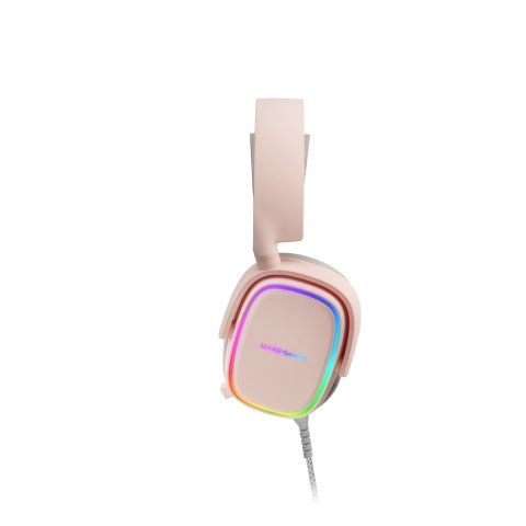 Headset Mars Gaming Mhax Pink Jack 3.5mm Altavoces Hi-fi De 53mm Microfono Extraible Iluminacion Rgb Compatible Ps4, Xbox, Sw