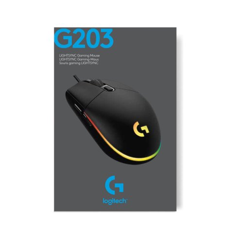 Mouse Logitech G203 Lightsync Rgb 8000dpi 6 Botones Color Negro