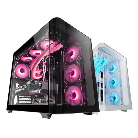 Caja Atx Semitorre Gaming Mars Gaming Mcfusion Cristal Curvado Gpu 445mm 2x3.5 3x2.5 Negro