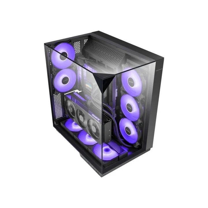 Caja Atx Semitorre Gaming Mars Gaming Mc3gf Triple Cristal Templado Argb Gpu 383mm 1x3.5 3x2.5 Negro