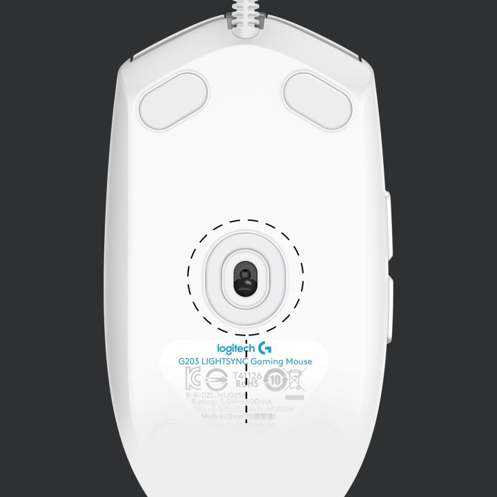 Mouse Logitech G203 Lightsync Rgb 8000dpi 6 Botones Color Blanco