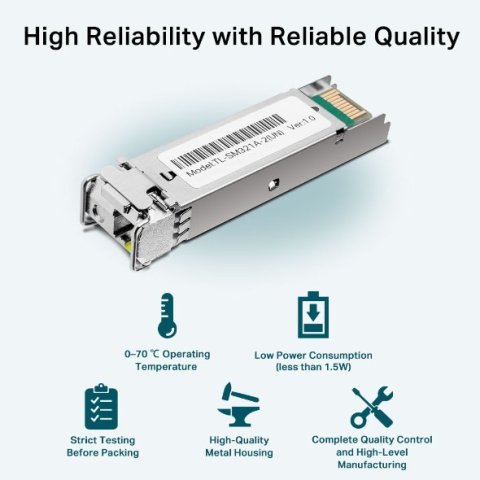 Transceiver Tp-link Sm321a-2 Bidireccional Wdm Giga Monomodo Lc Tx 1550nm rx 1310nm Hasta 2km