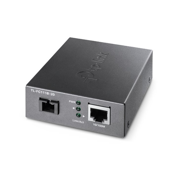Convertidor De Fibra Tp-link Fc111b-20 Single-mode Sc Wdm Bidireccional De 1p Rj45 10 100 A 1p Sc Port 100mbps
