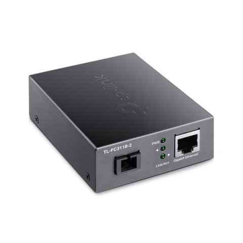 Convertidor De Fibra Tp-link Fc311b-2 Single-mode Gigabit Bidireccional De 1p Rj45 10 100 1000 A 1p Sc Port Gigabit Cobertura