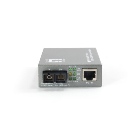 Conversor Fibra Optica Level One 10 100tx A 100fx Sc Con Poe (20km)