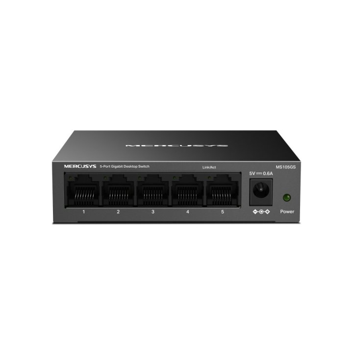 Switch No Gestionable Mercusys Ms105gs 5p 10 100 1000 Ethernet Mini Desktop Carcasa Metalica