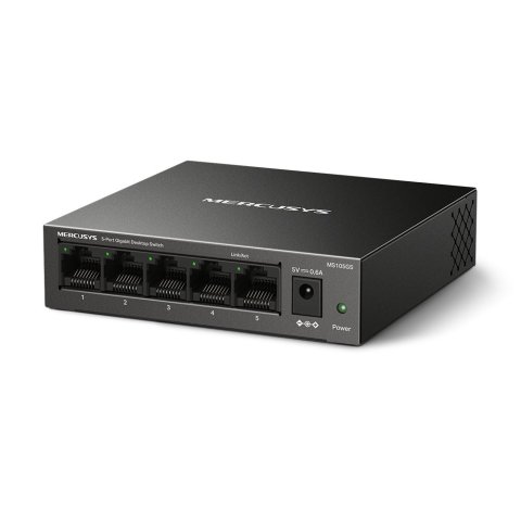 Switch No Gestionable Mercusys Ms105gs 5p 10 100 1000 Ethernet Mini Desktop Carcasa Metalica
