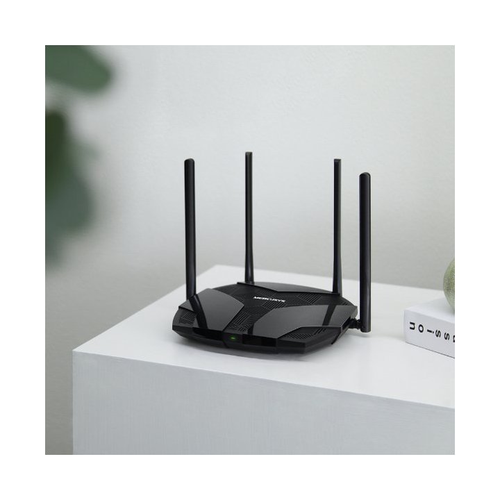 Router Wifi 6 Dualband Mercusys Mr80x Wifi 6 Ax3000 4p Gigabit 4 Antenas De Alta Ganancia