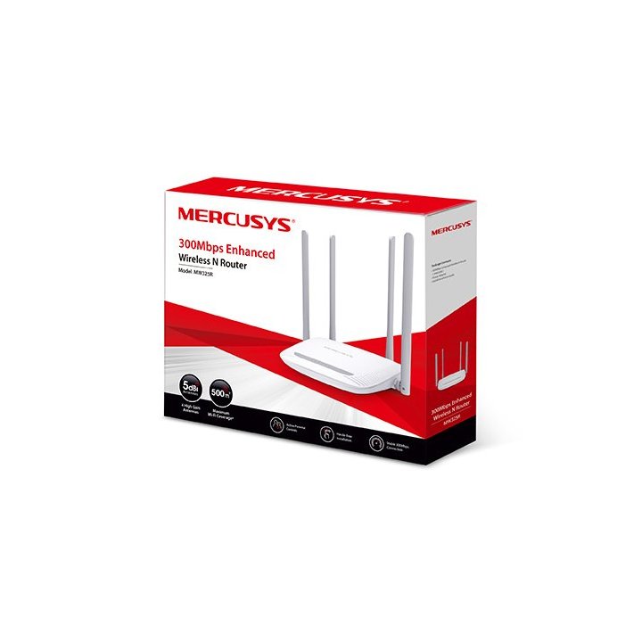 Router Wifi N Mercusys Mw325r Wifi N 300mbps 3 Puertos Lan 1 Puerto Wan 4 Antenas De 5dbi