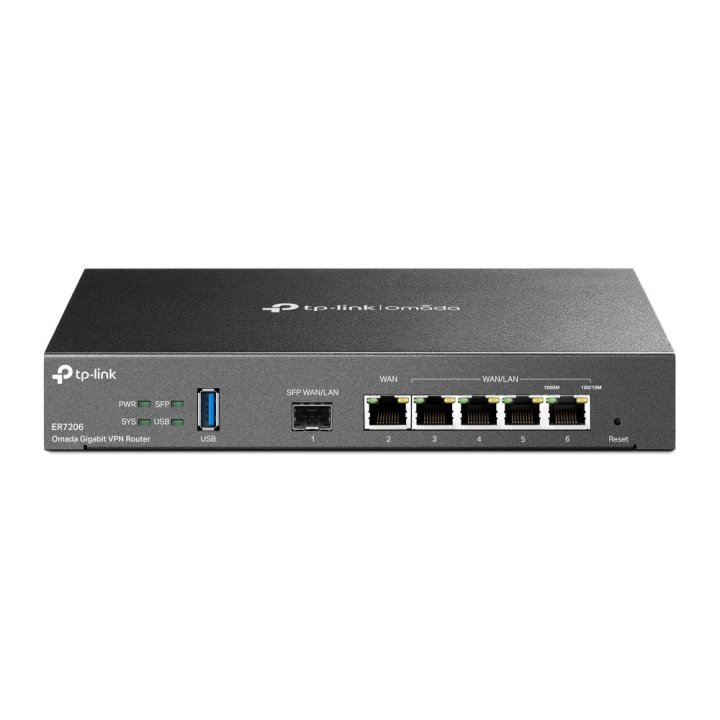 Router Vpn Tp-link Er7206 (tl-er7206) 4p Wan Giga + 5p Lan Giga 100 Conexiones Vpn Ipsec 50 Conexiones Openvpn 50 Conexiones 