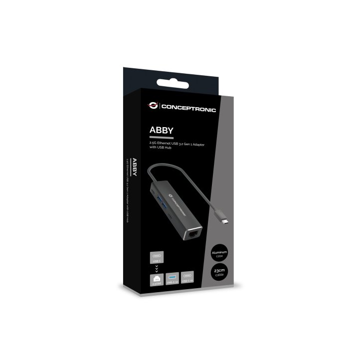 Adaptador Usb-c A Red 2.5gb Rj45 Conceptronic Con Hub Usb 3.2 2 Usc-c 2p Usb-a G