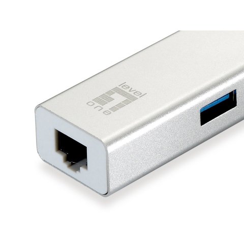 Adaptador Usb 3.0 A Gigabit Ethernet Rj45 Level One Con Hub Usb 3.0