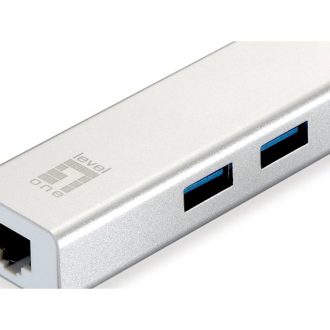 Adaptador Usb 3.0 A Gigabit Ethernet Rj45 Level One Con Hub Usb 3.0