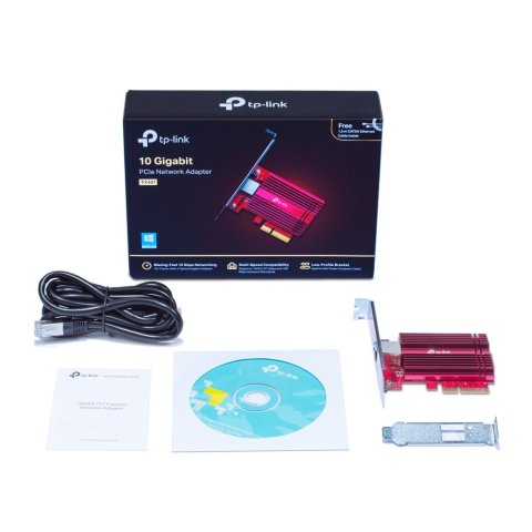 Tarjeta De Red Pcie 10gigabit Tp-link Tx401 Incluye Soporte Estandar Y De Perfil Bajo