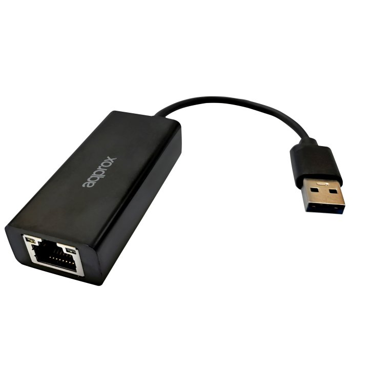 Adaptador De Red Rj45 A Usb 2.0 Approx Appc07v3 Hasta 100mbps Color Blanco