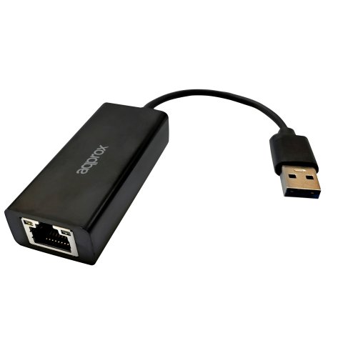 Adaptador De Red Rj45 A Usb 2.0 Approx Appc07v3 Hasta 100mbps Color Blanco