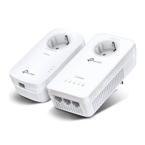 Homeplug Wifi Tp-link Tl-wpa8631p Kit 1300mb Av500 Ac1300 Con 3 Puertos Giga Passthrough Kit Compuesto De Un Tl-wpa8631p Y Un