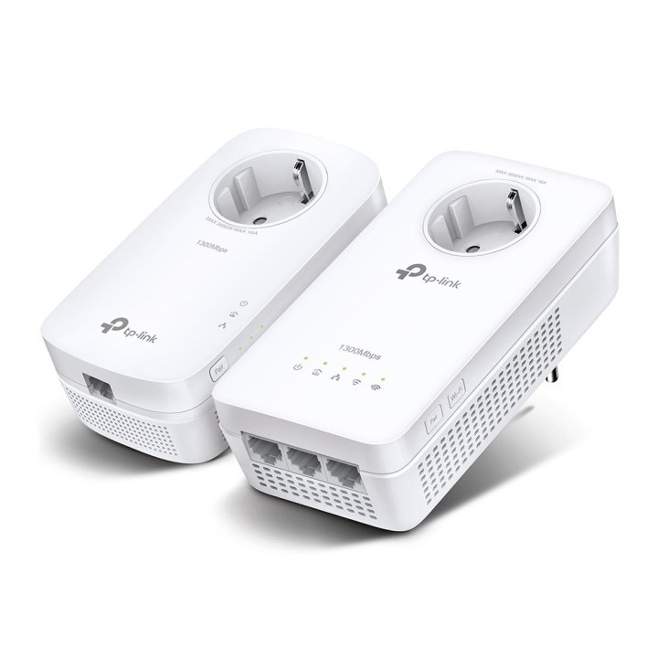 Homeplug Wifi Tp-link Tl-wpa8631p Kit 1300mb Av500 Ac1300 Con 3 Puertos Giga Passthrough Kit Compuesto De Un Tl-wpa8631p Y Un