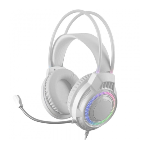Headset Mars Gaming Mh124 Frgb Jack 3.5mm Alimentacion Usb Control Volumen Color Blanco