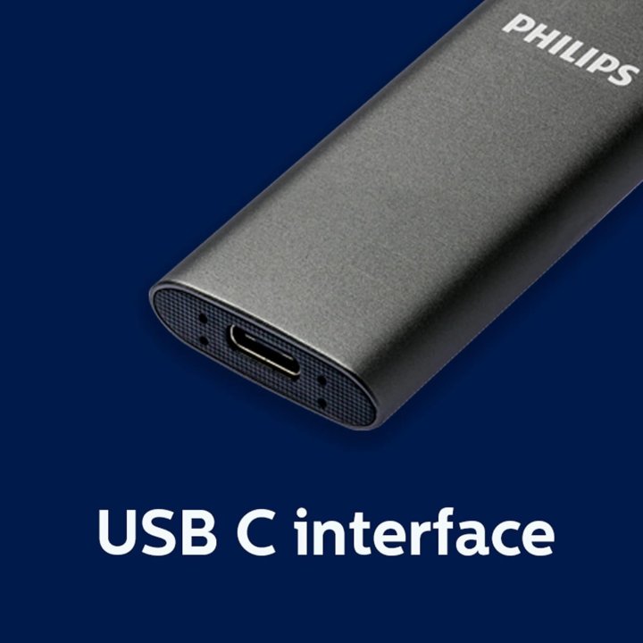 Disco M.2 Externo Philips 2tb Usb-c/usb3.0...