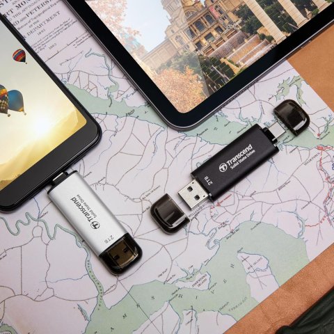 Memoria Usb-c/usb-a 512gb Transcend Ssd Usb...