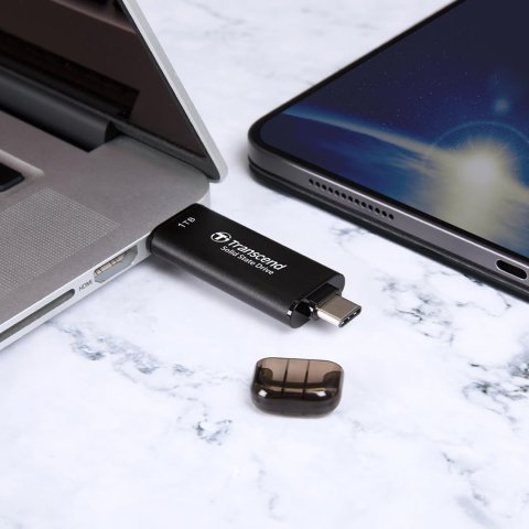 Memoria Usb-c/usb-a 256gb Transcend Ssd Usb...