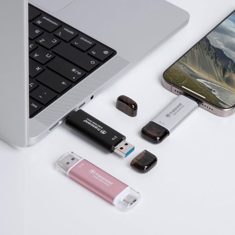 Memoria Usb-c/usb-a 256gb Transcend Ssd Usb...