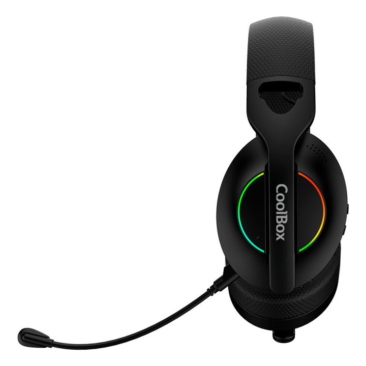 Headset Bluetooth Coolbox Wb01 Rgb Negro Bt 5.4 2.4ghz Jack 3.5mm Usb-a Y Usb-c 