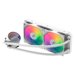 Sistema De Refrigeracion Liquida Coolbox Infinite Liquid240 Argb Intel Y Amd Tdp 250w Bomba 2600rpm 2x120mm Blanco