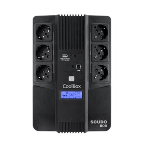 Sai Coolbox Scudo 3 800va Con Lcd 480w 6xschuko Color Negro 