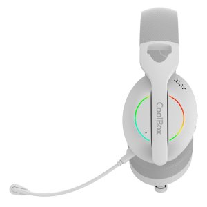 Headset Bluetooth Coolbox Wb01-b Rgb Blanco Bt 5.4 2.4ghz Jack 3.5mm Usb-a Y Usb-c  2