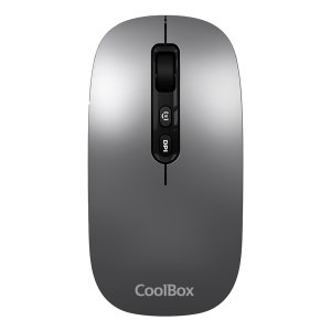 Mouse Coolbox Multidispositivo Ia W02-g Bt5.0 Bt3.0 2.4ghz1600dpi 6 Botones Bateria 500mah Gris