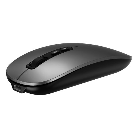 Mouse Coolbox Multidispositivo Ia W02-g Bt5.0 Bt3.0 2.4ghz1600dpi 6 Botones Bateria 500mah Gris