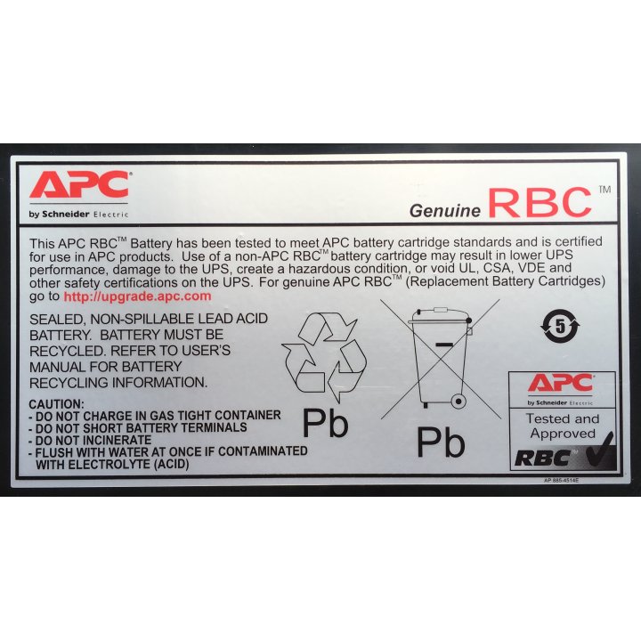 Batería De Repuesto Apc Para Back Ups Bk350ei Y Bk500ei