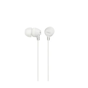 Auricular Intrauditivo Con Microfono Sony Mdr-ex15ap Blanco 3.5mm Cable 1.2m Dinamico De 9 Mm