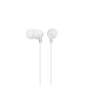 Auricular Intrauditivo Con Microfono Sony Mdr-ex15ap Blanco 3.5mm Cable 1.2m Dinamico De 9 Mm