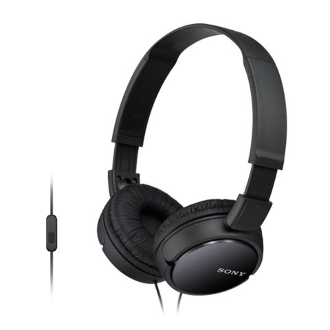 Headset Sony Mdr-zx110ap Diadema Plegable Color Negro Conector Jack 3.5mm Sensibilidad 98db