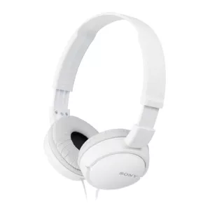 Headset Sony Mdr-zx110we Compactos Cable 1.2m Conexion Jack 3.5 Con Control Remoto Color Blanco