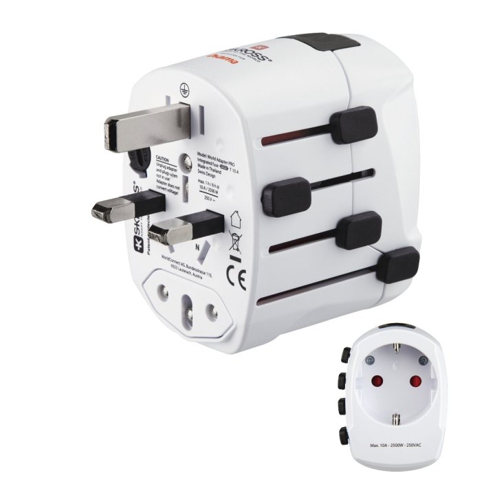 Adaptador De Viaje Hama De 3 Clavijas Hasta 150 Paises