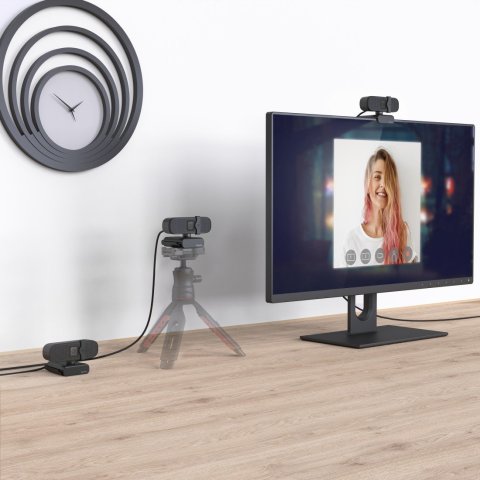 Webcam Hama C-400 Fhd Campo De Vision 70º Rotacion 360º Tapa Para El Objetivo