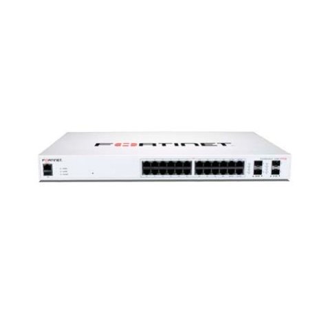 Fortinet Fortiswitch 124f-poe Layer 2 Fortigate Switch Controler Compatible Poe+ 24x1g Rj45, 4x 10g 1g Sfp+ sfp Port And 1x R