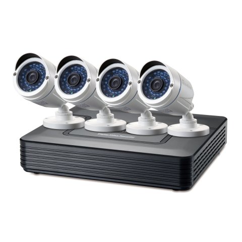 Kit Videovigilancia 1080p Level One Dsk-4001 4 Canales 4 Camaras Int ext + Grabador Cables Iluminacion Led (sin Hd)