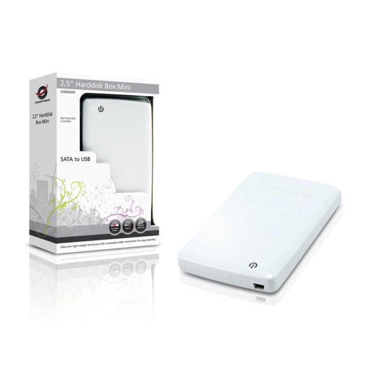 Caja Externa 2.5" Usb 2.0 Conceptronic Usb 2.0 Sata Color Blanco C20-251