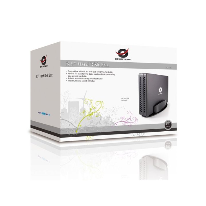 Caja Externa 3.5" Usb 2.0 Conceptronic Hd 3 1 2 Usb Sata