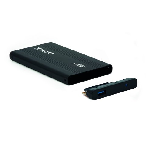 Caja Externa 2.5" Usb 3.0 Tooq Tqe-2524b Para Hd De Hasta 9,5 Sata Usb 3.0 3.1 Gen1 Negra