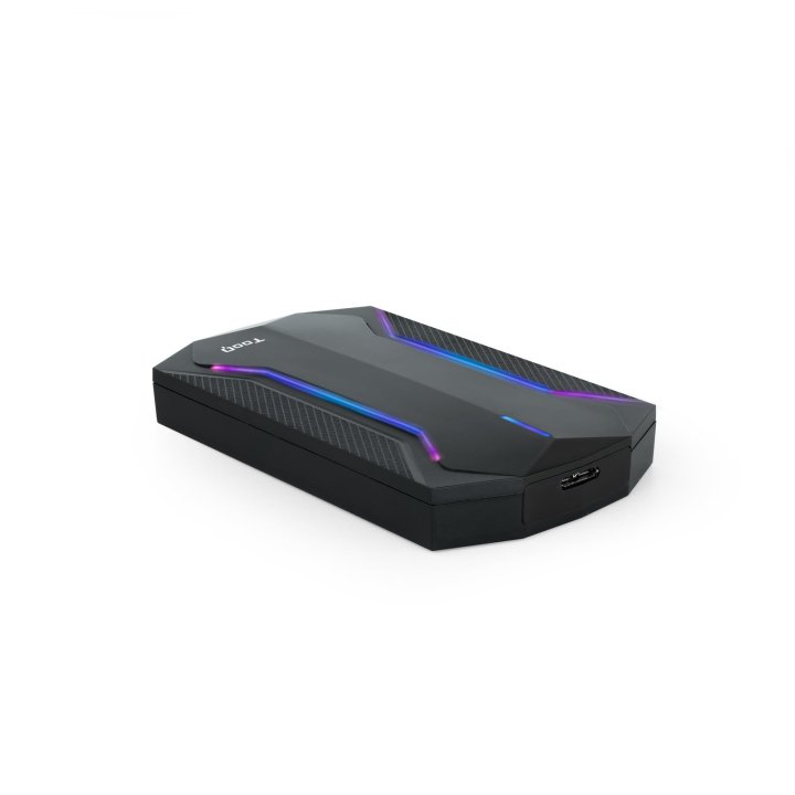 Caja Externa 2.5" Usb 3.0 Tooq Tqe-2599rgb Para Hd Hasta 9.5mm Sata Usb 3.0 3.1 Gen1 Gaming Con Iluminacion Rgb