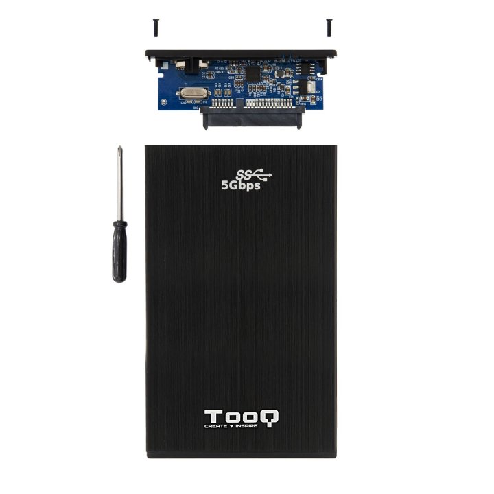 Caja Externa 2.5" Usb 3.0 Tooq Tqe-2522b Para 2,5" 9,5 Sata Usb 3.0 Negra
