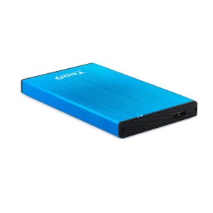 Caja Externa 2.5" Usb 3.0 Tooq Tqe-2527bl Para Hd Hasta 9,5mm Sata Usb 3.0 3.1 Gen1 Azul 2