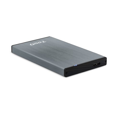 Caja Externa 2.5" Usb 3.0 Tooq Tqe-2527g Para Hd Hasta 9,5mm Sata Usb 3.0 3.1 Gen1 Gris